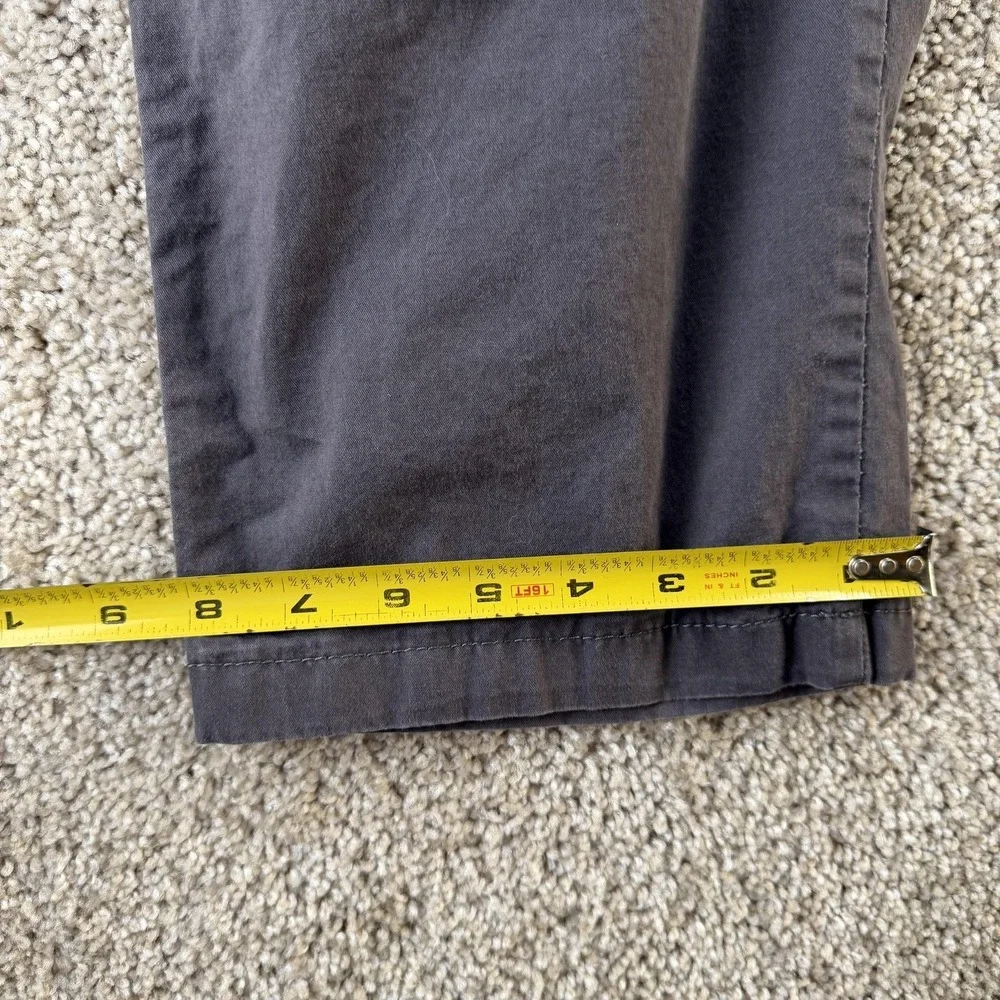 Quiksilver Pants Mens Large Gray Chino Elastic Waist Drawstring Straight Leg